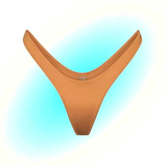 SKIMS Micro Tanga Bikini Bottom in Almond - Picture 1 of 7